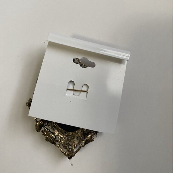 Victorian Cameo Pendant Brooch With Crystals Womens Wedding Jewelry Oval Shape - Picture 4 of 5